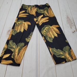 Vintage Staples banana pants AOP crop high rise trousers